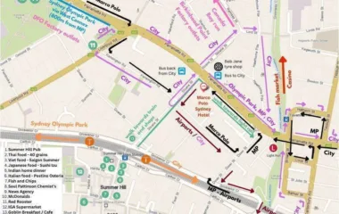 Sydney Attractions 1 journey planner Marco Polo Motor Inn Sydney Summer Hill Map